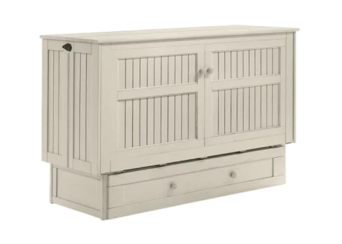 Daisy Vintage White - Premium Murphy Cabinet Beds - Queen